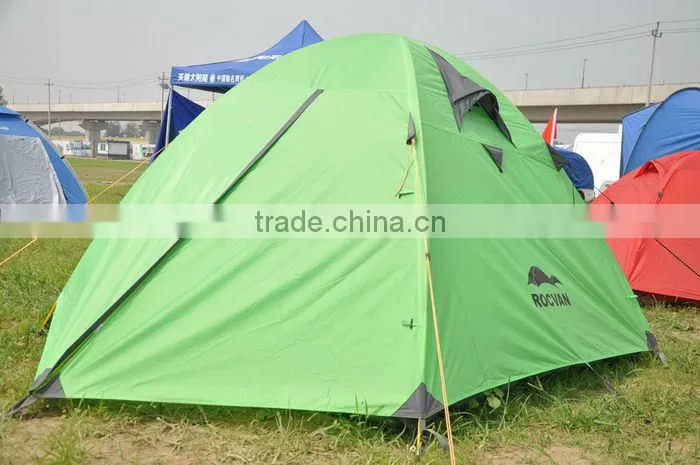 double layer 2 door 3 person high quality traveling camping china polyester outdoor tent facotry