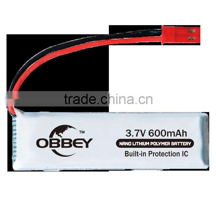 Wholesale 600 mah lithium polymer battery 3.7v for RC hobby