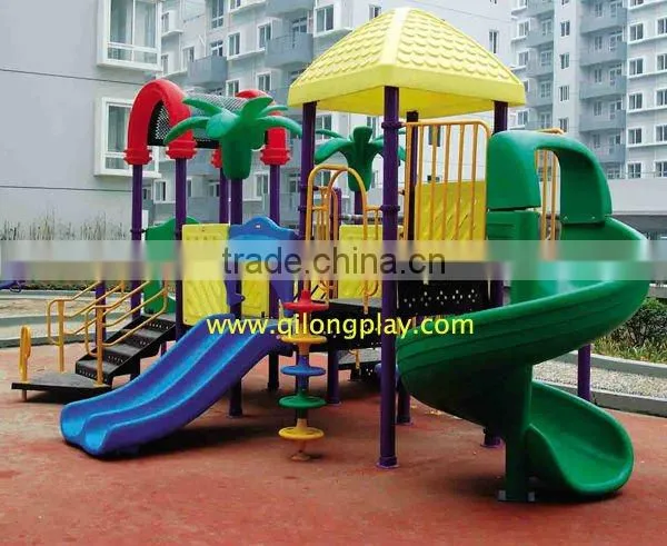 Factory price Nursery School Kids Outdoor Plastic Slide with EN1176 TUV certificate approved For sale LE.LL.006