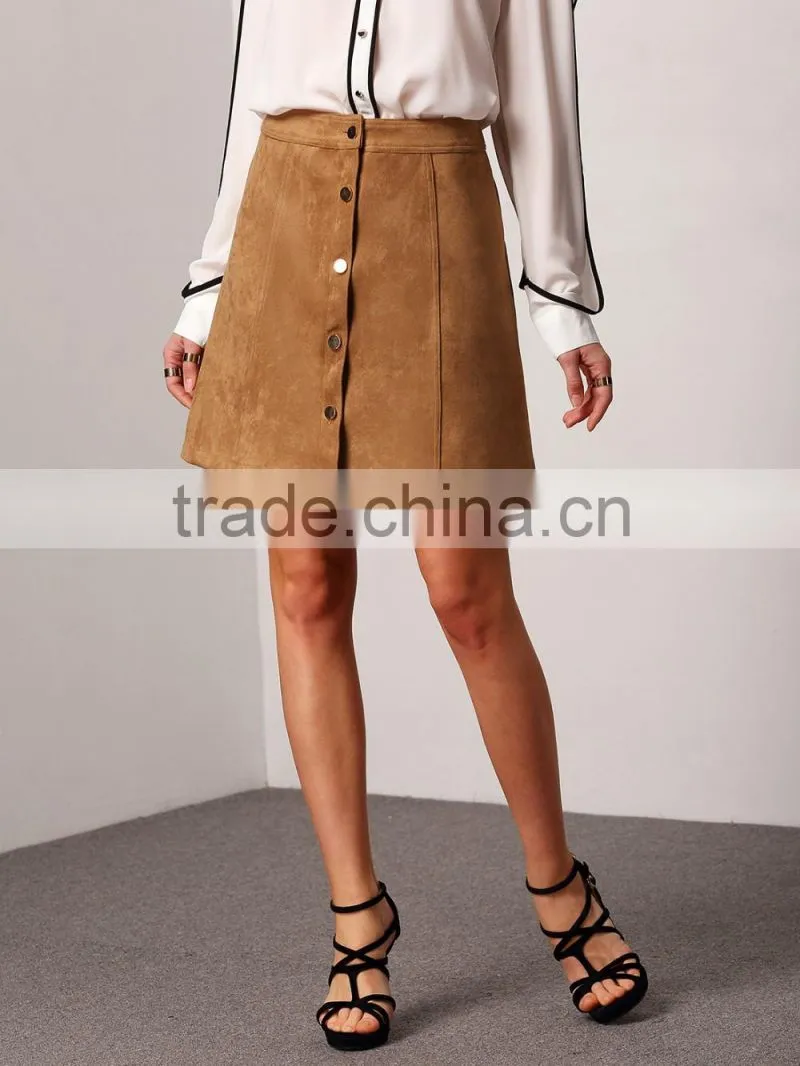 suede ladies designer skirt suits