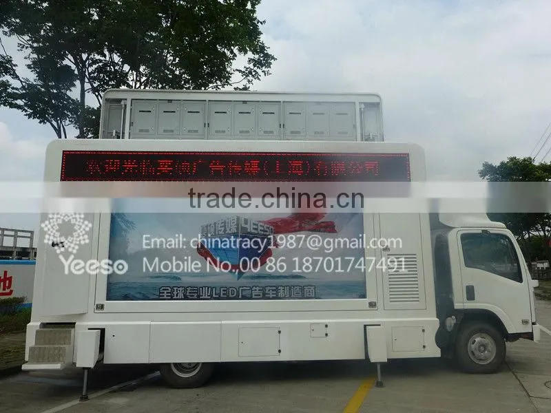 Presidential LED Vehicle,Mobile Advertising Truck, LED Truck, 1 lifting led screen, 1 light box