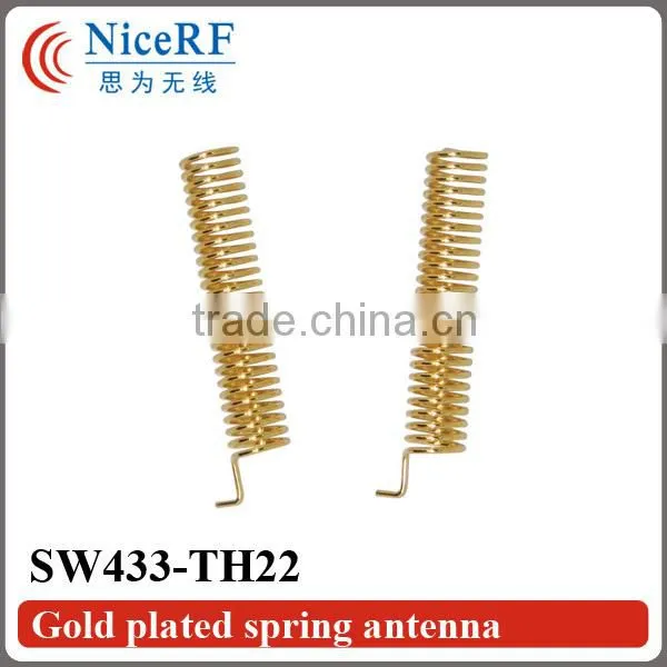 2015 SW433-TH22 Gold Plated Spring Antenna 2.15dBi High Gain 433MHz Antenna