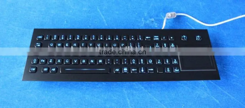 Black electroplated backlight metal keyboard with touchpad