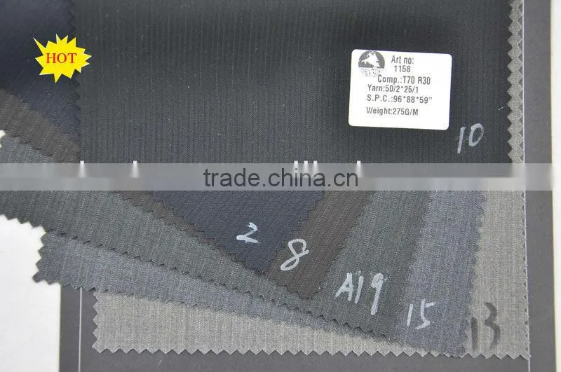 wholesale fine quality t/r men's suiting fabric in stock