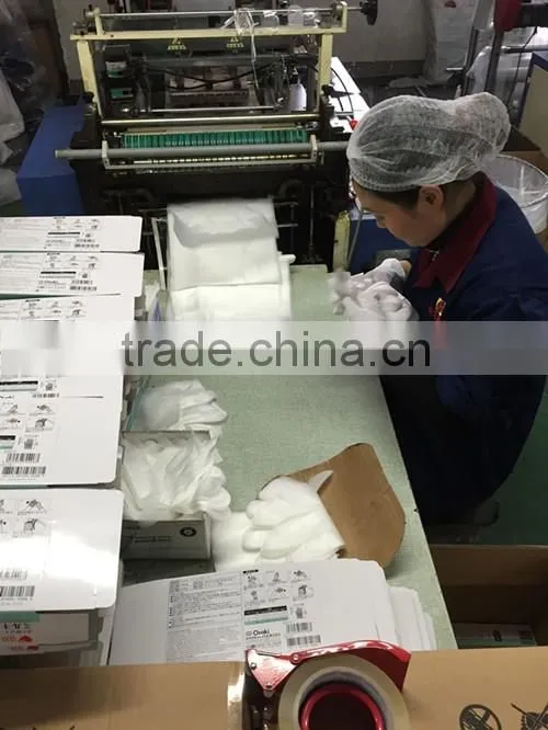 Disposable Elbow Length Long LDPE Glove withrubber band