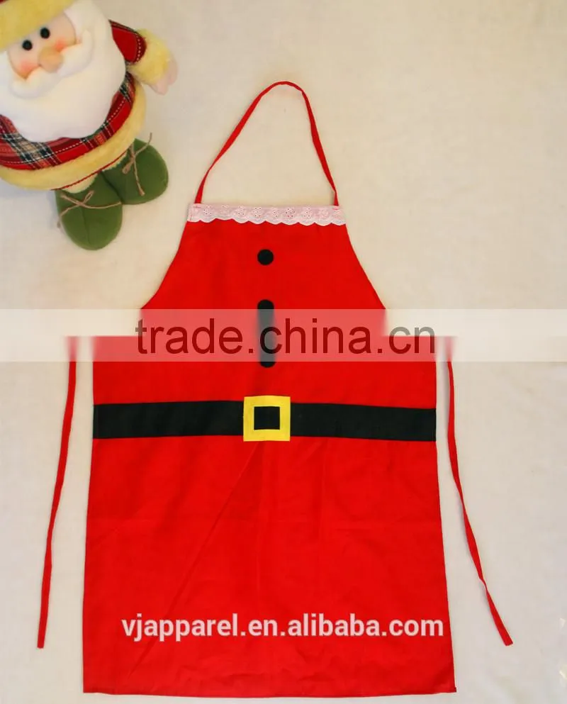 2015 new design Christmas cotton apron Christmas apron