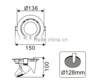 9W LED Lighting ceiling with 3pcs Cree XRE Chips