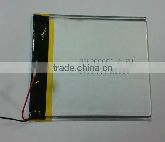 3.7v rechargeable ultra thin lithium-ion polymer battery