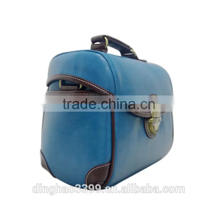 Trendy high quality waterproof camera bag unisex durable leather camera bag