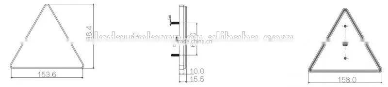 High Quality UV PC Trailer Traingle Reflectors