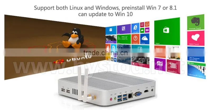 Good Price Intel Core i3 4010u Fanless i3 Mini PC X86 Windows 10 Desktop Computer Low Power HTPC
