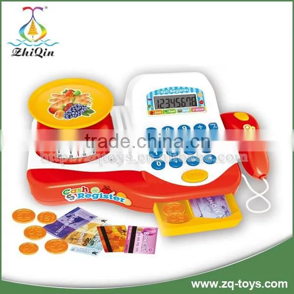 Shantou toys toy cash register electronic cash register shopping trolley cart made in China