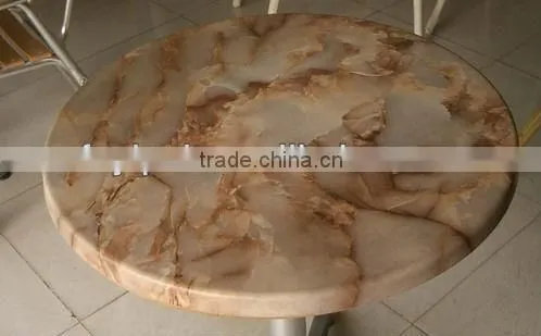 square artificial marble dining table top for sale T2601