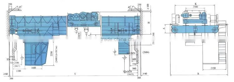 QD Type Electric Hook Double-Girder Overhead Crane