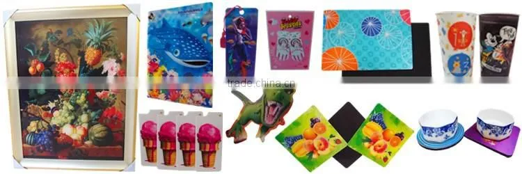 Custom lenticular plastic 3D placemats of animal