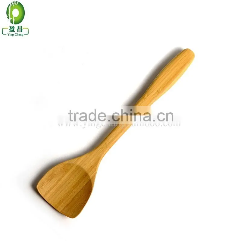 Bamboo Wooden slotted scoop scoop with holes