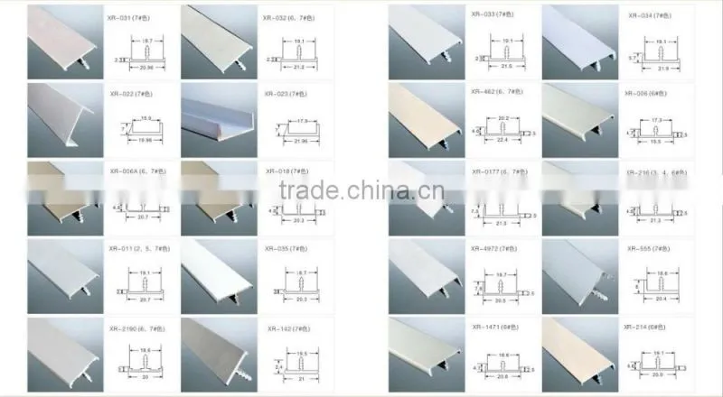Aluminum Edge Profile for furniture and cabinet profile,widely used in furtuniture and cabiner decoration, made by Aluminum