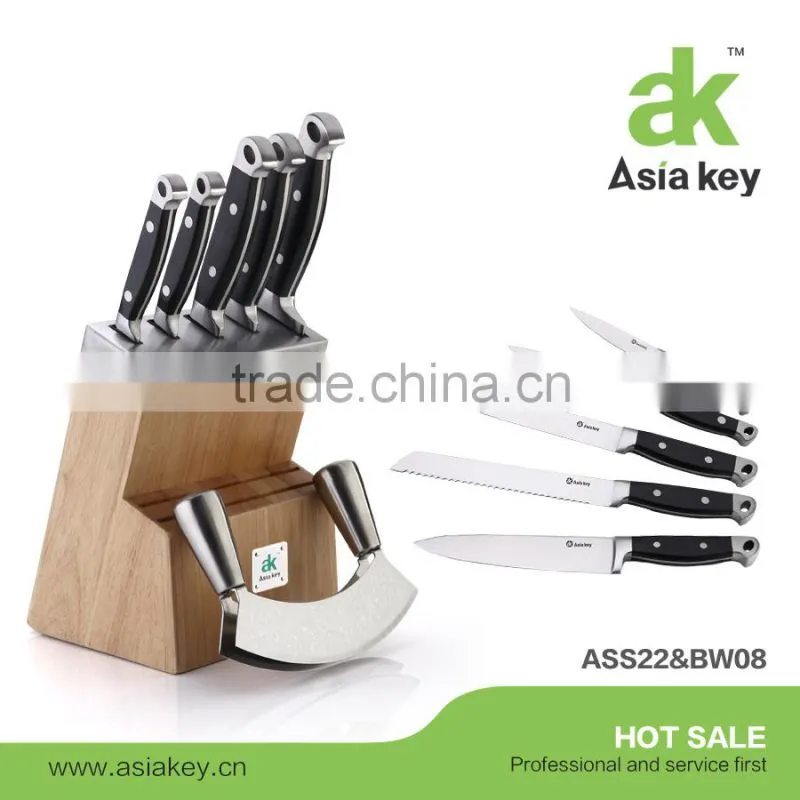 Hot selling knife set,green ABS handle,stainless steel knife set