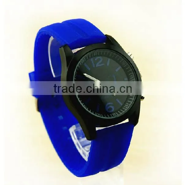 Multicolor silicon wristband japan quartz waterproof sport chrono watch men chronograph