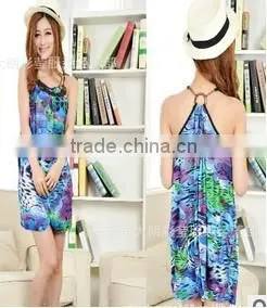 women casual one piece dress in floral print