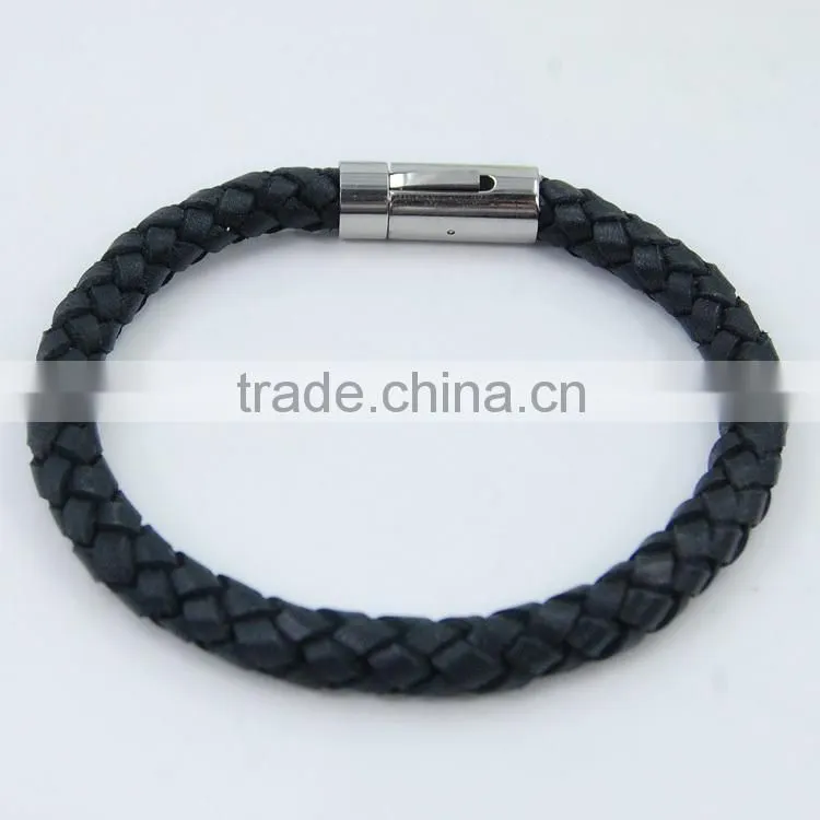 China Wholesale Real Leather And Luxury leather Bracelet For Men