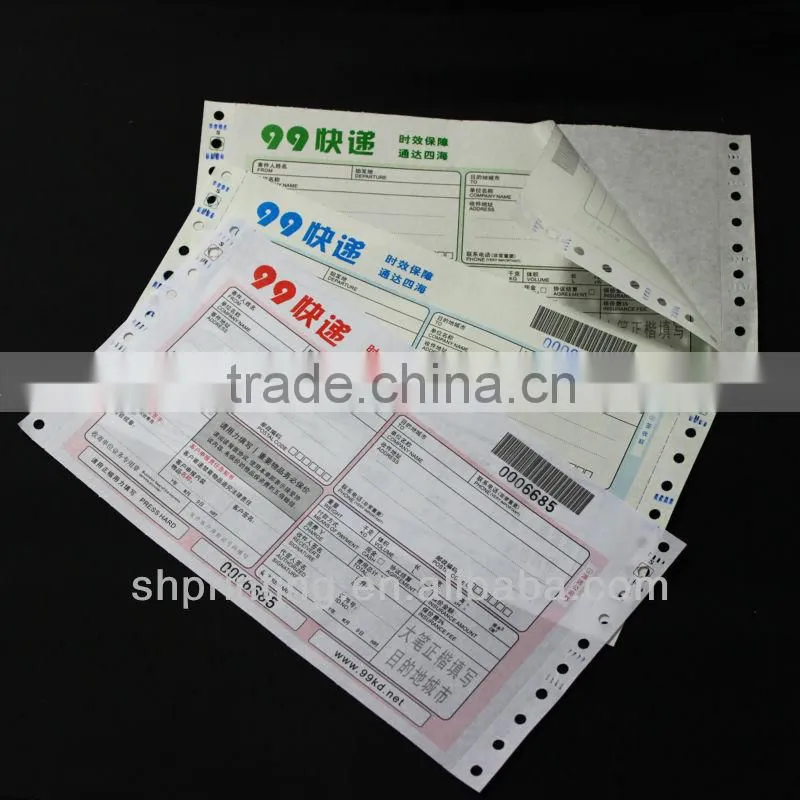 ncr waybill printing paper with sticker