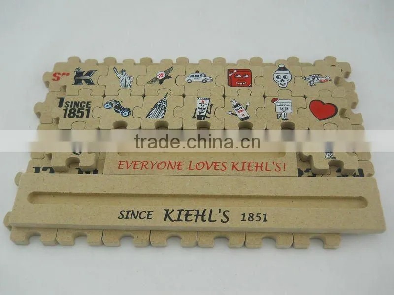 wooden children's calendar and jigsaw puzzle promotion for kids