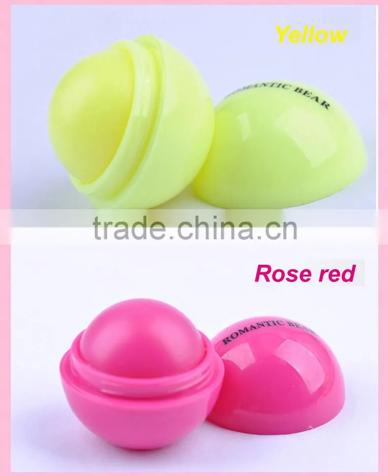 China Roamtic Bear natural lip balm cheapest ball shape lipstick