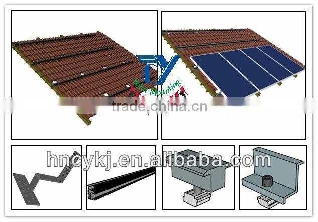 Solar Panel Structure for Tile Roof