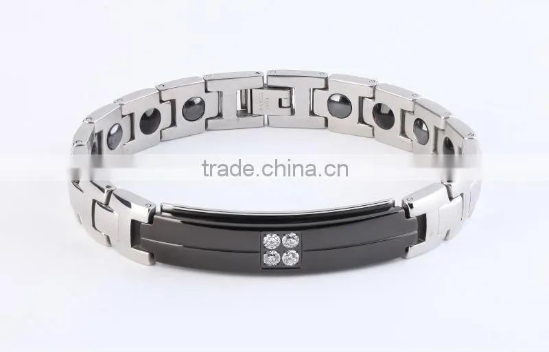 Noproblem FDA titanium power band health casual magnetic bead cool man bracelets