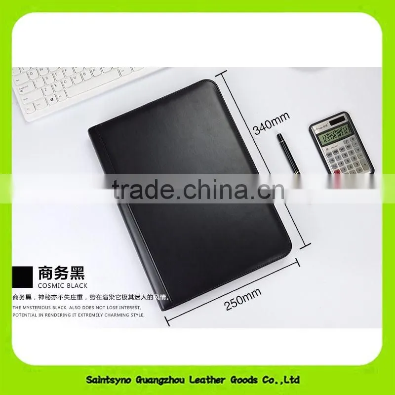 2016 New arrival leather business card folder a4 leather bound folder
