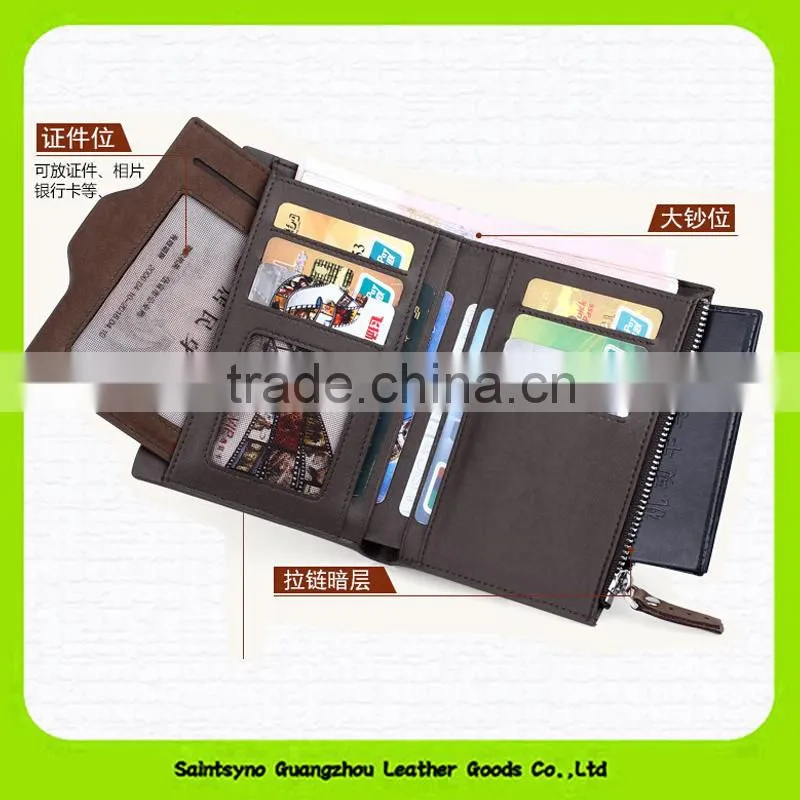 15642 Bifold genuine leather mens wallets RFID blocking leather wallet for men