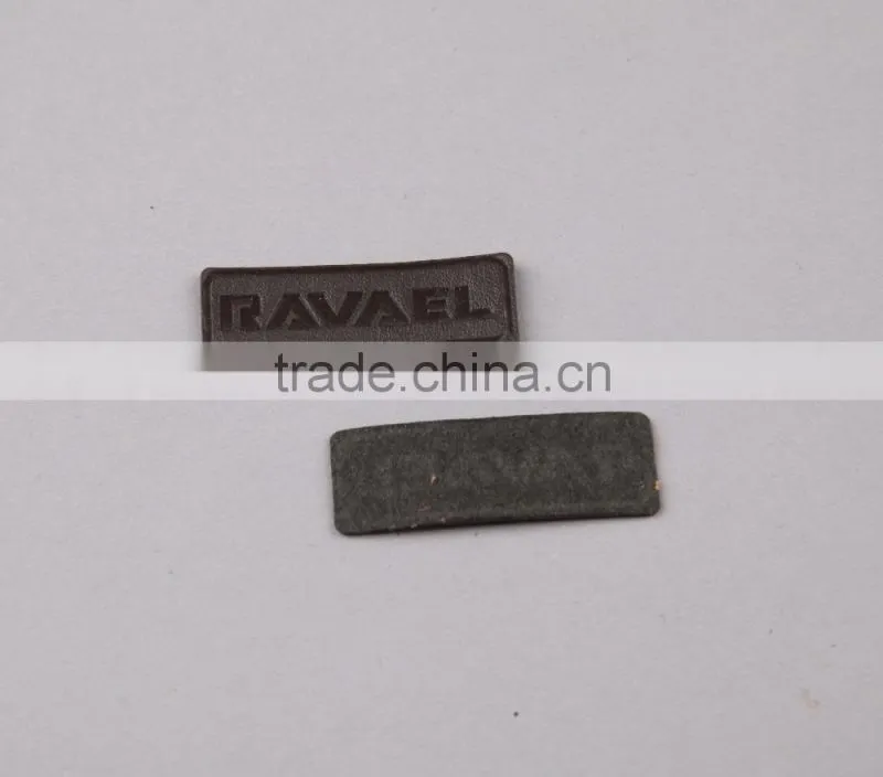 Hot Sale Factory Supplies Embossed Logo Faux Leather Patch Label