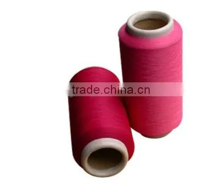 deeprose red polyester covered spandex yarn for socks