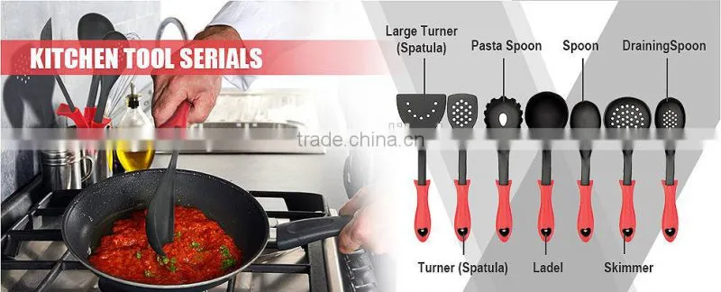 Heat resistant Feature and Turners Utensils Type Silicone cooking utensils