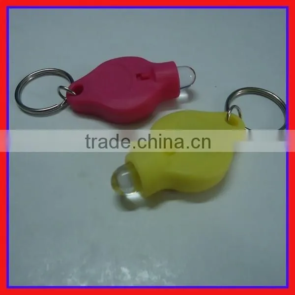 Branded led light up keychain,UV light led keychain,purple colour led keychain light