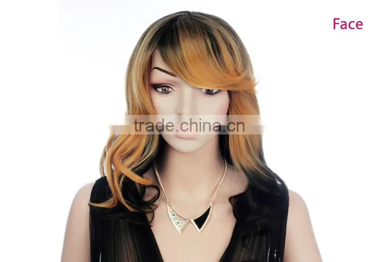 Top quality cheap kinky curly synthetic short wig ombre lolita lace front ombre wig