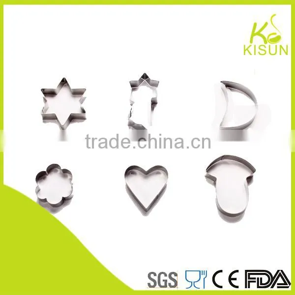Stainless steel top style palm cookie cutter set