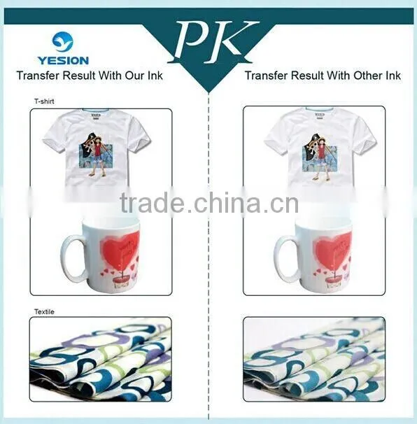 Factory supply 2015! Best quality vivid color inkjet printer sublimation printing ink