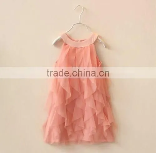 DR000069 Fancy Line Style Dress Pink Yellow Line Style Dress
