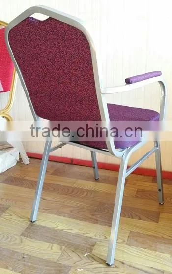 Cheap banquet chair with arms, hotel chair, stack chair