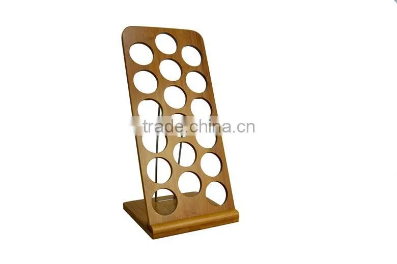 DX001/Bamboo Wooden Spice Jar Shaker Recipe Holder Rack Stand