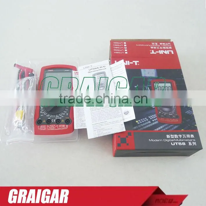 UNI-T UT58C Volt Amp Ohm Hz Temperature Digital Multimeter