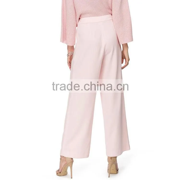 China supplier Ltweight plain dyed formal wear fashion baggy pants for women
