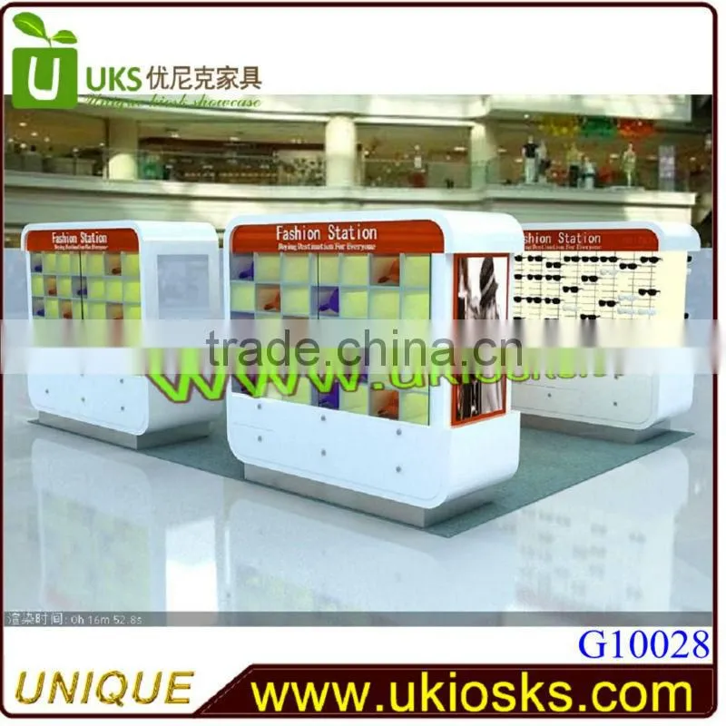 Unique design sungalsses retail kiosk with modern style