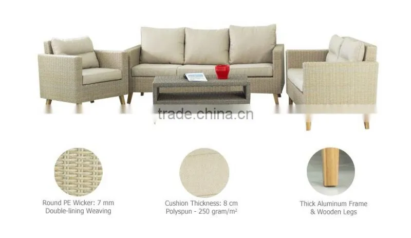 Contemporary Lifestyle Wicker Outdoor Sofa Furniture