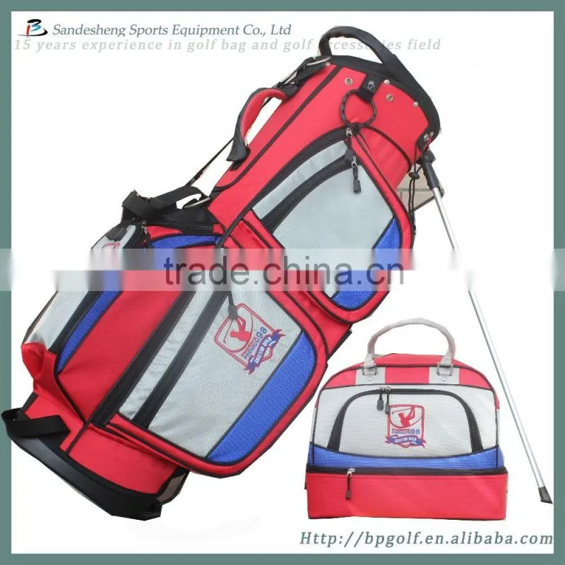 Fashion new design nylon golf clothes bag with shoe compartment