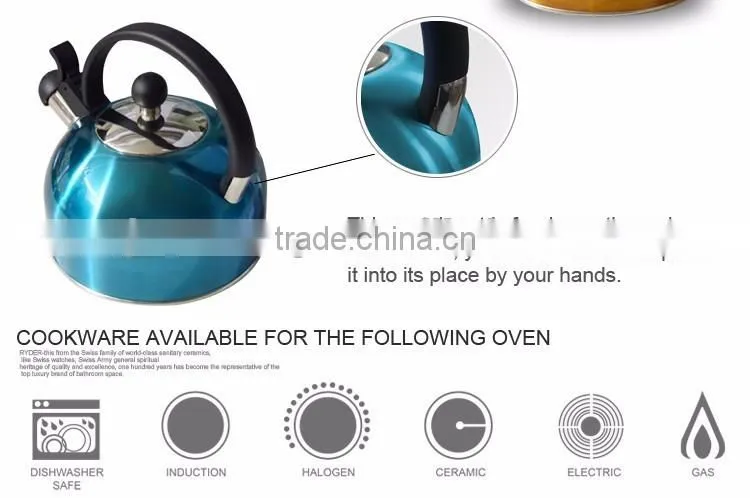 2016 new design hot water whistle tea kettle bell