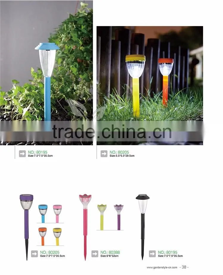 outdoor light plastic lawn light, festival tsolar garden light, colored solar garden modern lighting