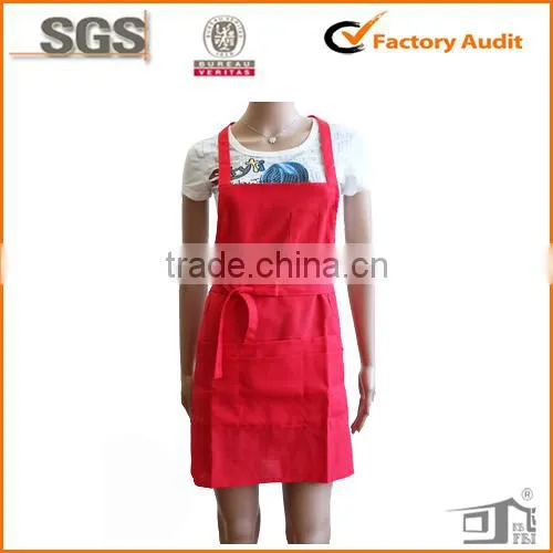 100%cotton twill japanese restaurant uniform apron bib with pocket